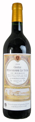 CHATEAU PEYBONHOMME LES TOURS - CRU BOURGEOIS